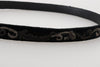 Elegant Black Cotton-Leather Men's Belt