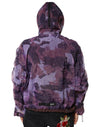 Dolce & Gabbana Purple Camouflage Hooded Men Blouson Jacket