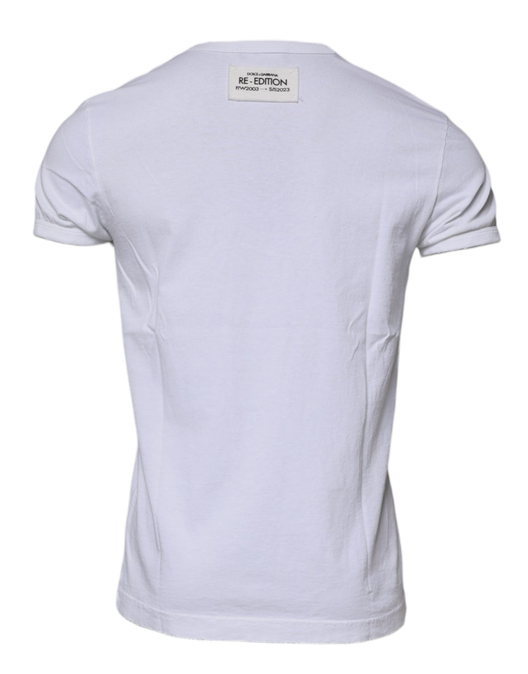 Dolce & Gabbana White Stripes Crew Neck Short Sleeves T-shirt