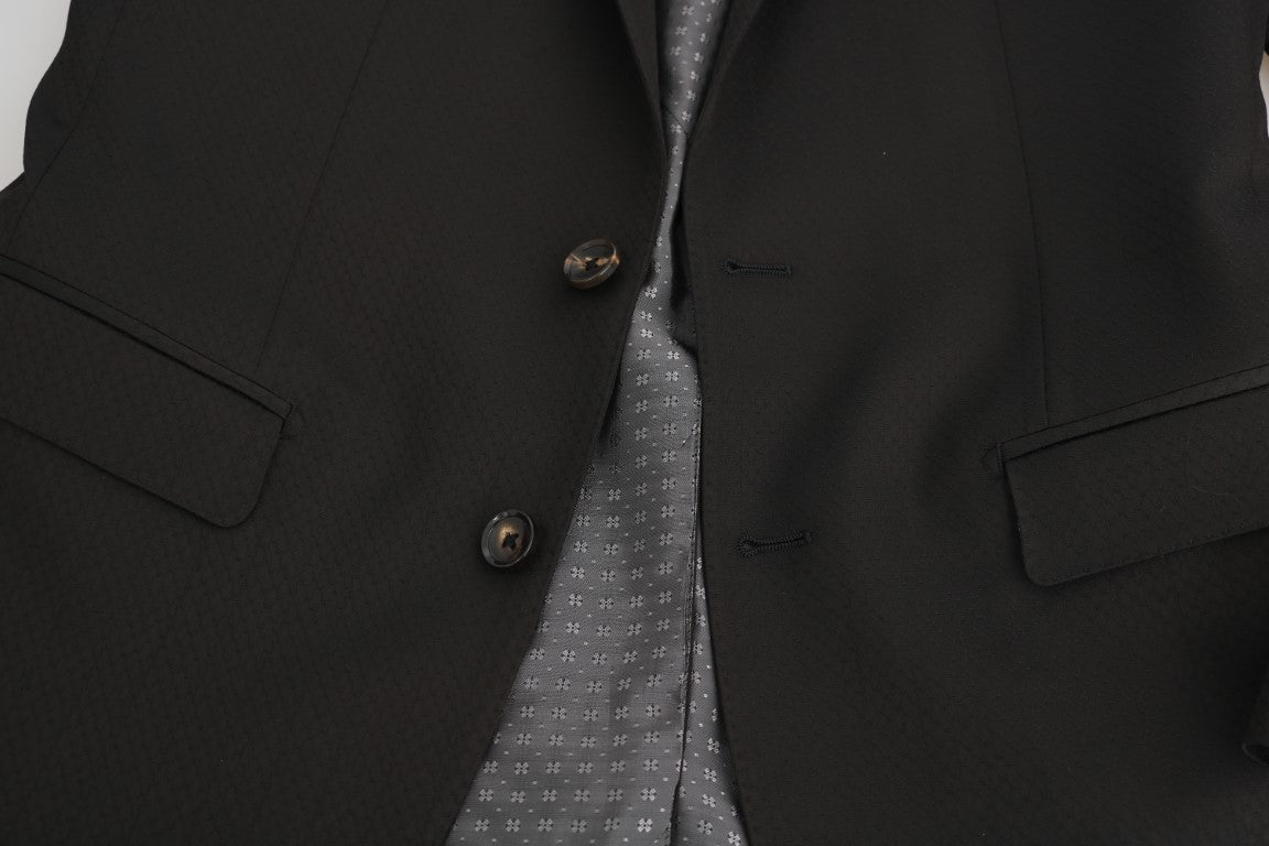 Dolce & Gabbana Elegant Brown Jacquard Martini Suit - ACCEXO