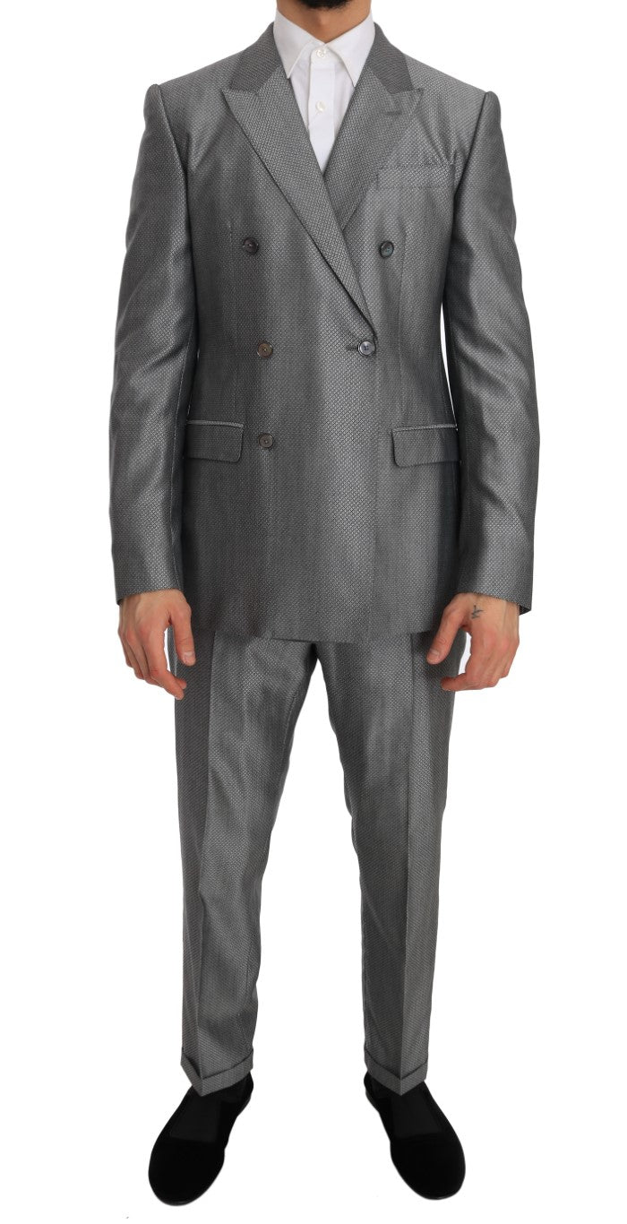 Dolce & Gabbana Elegant Black Double-Breasted Suit - ACCEXO