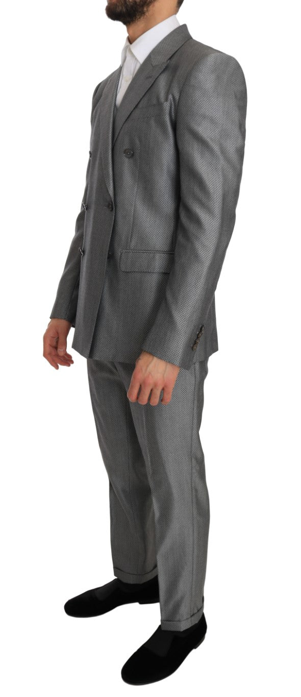 Dolce & Gabbana Elegant Black Double-Breasted Suit - ACCEXO