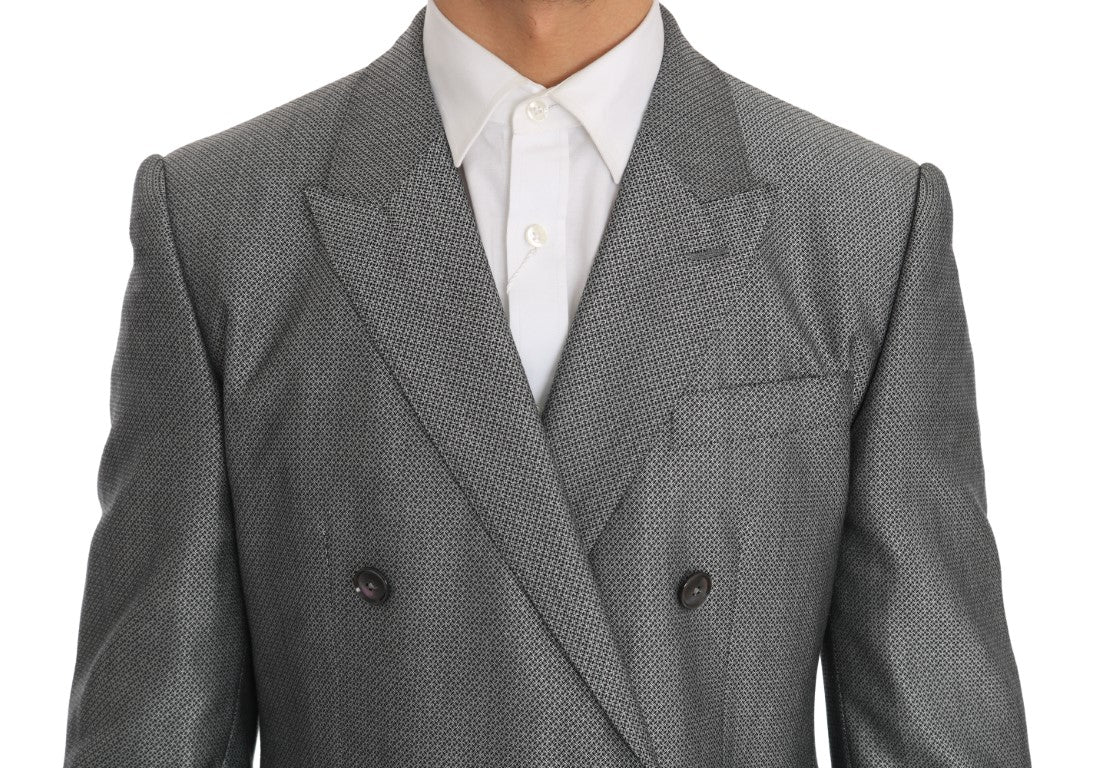 Dolce & Gabbana Elegant Black Double-Breasted Suit - ACCEXO
