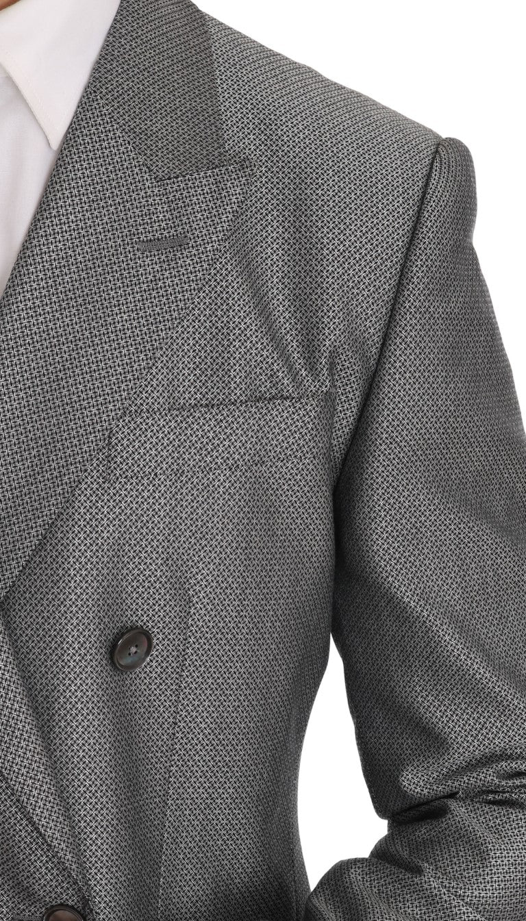 Dolce & Gabbana Elegant Black Double-Breasted Suit - ACCEXO