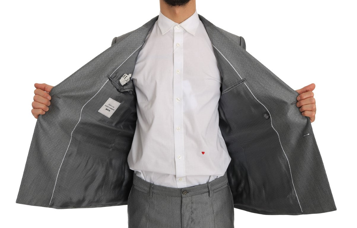 Dolce & Gabbana Elegant Black Double-Breasted Suit - ACCEXO