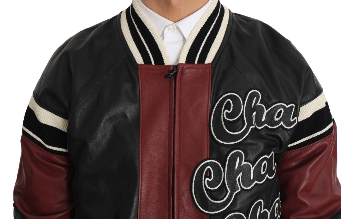 Dolce & Gabbana Exquisite Sheepskin Leather Bomber Jacket - ACCEXO