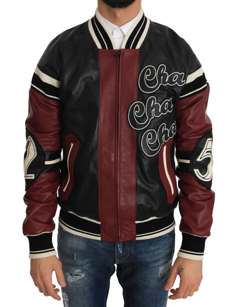 Dolce & Gabbana Exquisite Sheepskin Leather Bomber Jacket - ACCEXO