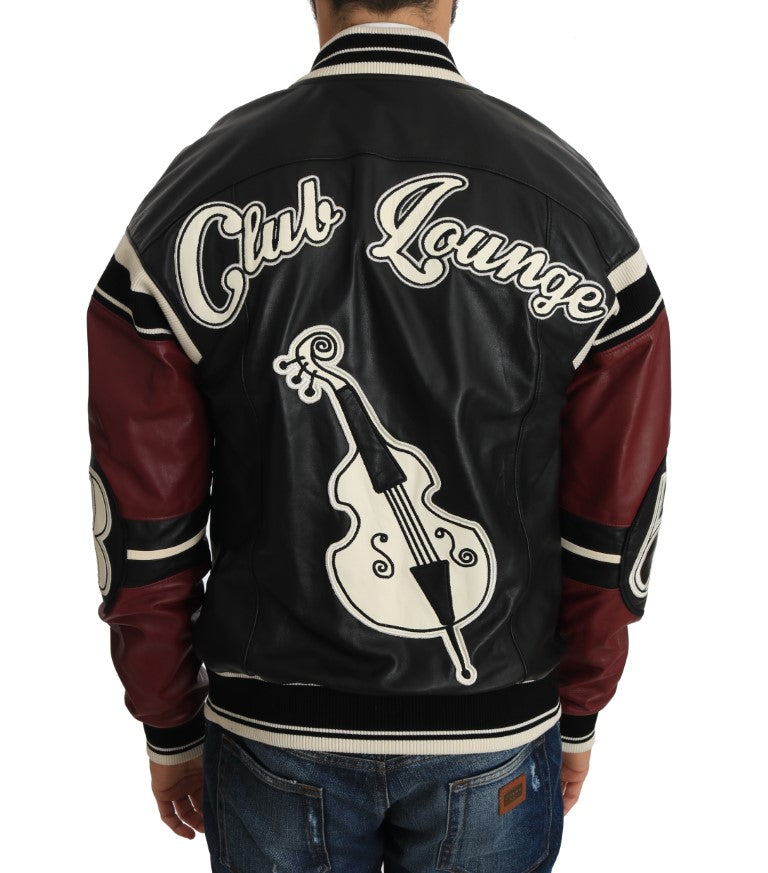 Dolce & Gabbana Exquisite Sheepskin Leather Bomber Jacket - ACCEXO