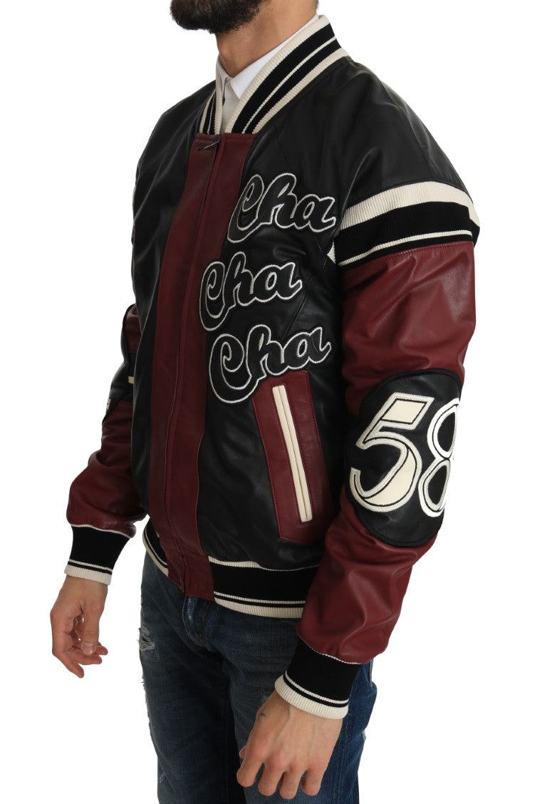 Dolce & Gabbana Exquisite Sheepskin Leather Bomber Jacket - ACCEXO
