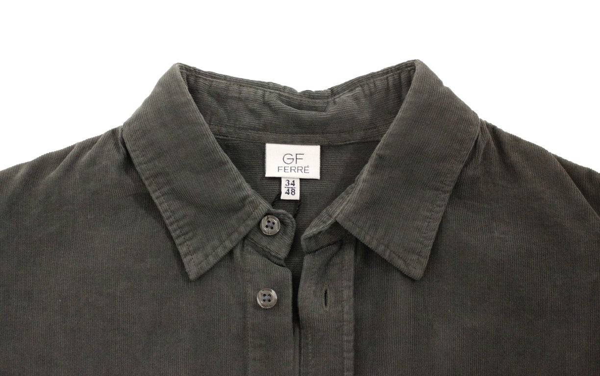 GF Ferre Chic Green Cotton Casual Men's Shirt - ACCEXO