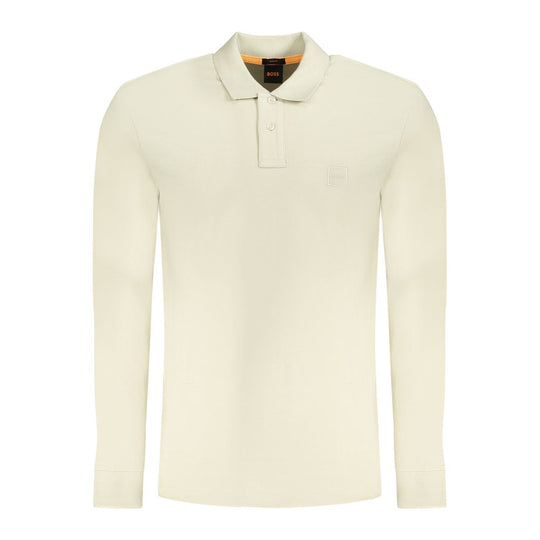 Hugo Boss Beige Cotton Men Polo Shirt