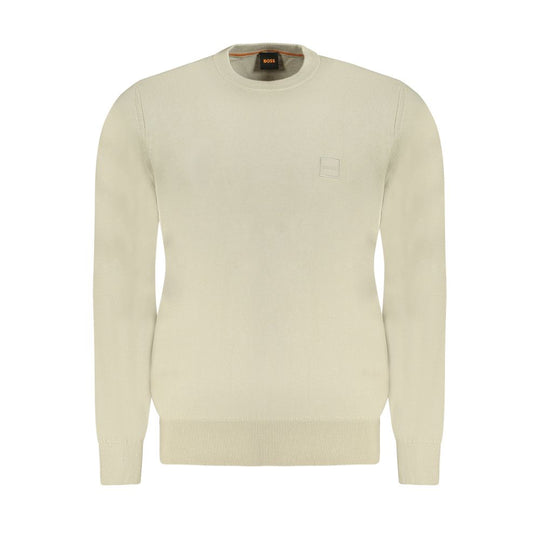 Hugo Boss Beige Cotton Men Sweater