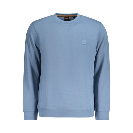 Hugo Boss Light Blue Cotton Men Sweater