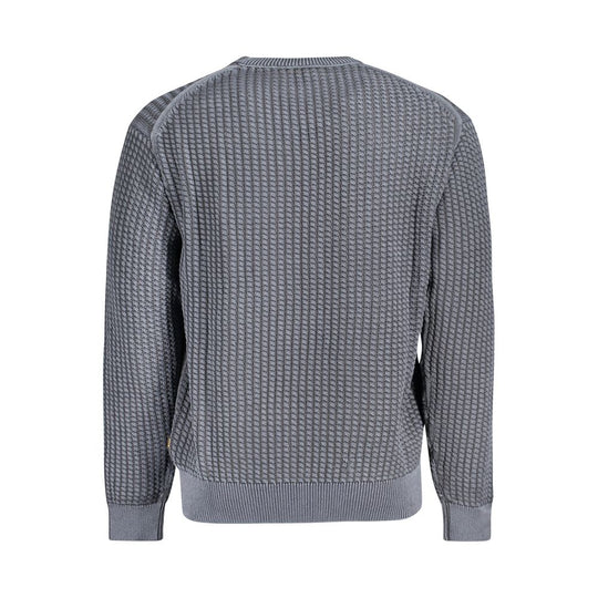 Hugo Boss Blue Cotton Men Sweater