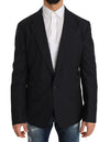 Dolce & Gabbana Elegant Slim Fit Striped Wool Silk Blazer