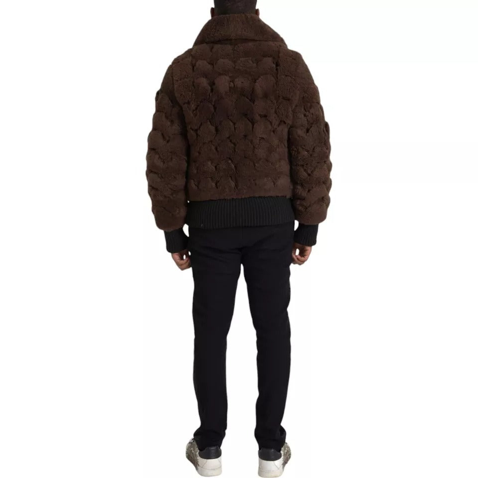 Bottega Veneta Brown Fur Lamb Shearling Coat Jacket - ACCEXO