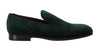 Dolce & Gabbana Elegant Green Suede Slip-On Loafers