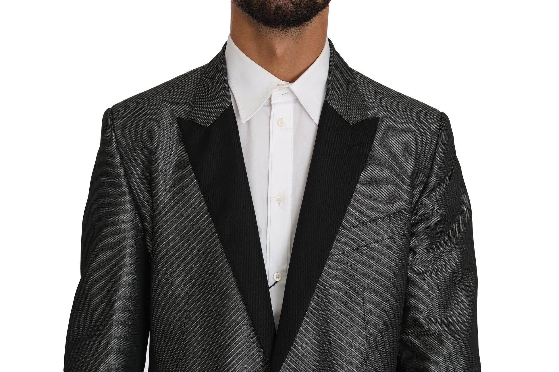 Dolce & Gabbana Elegant Gray Patterned Martini Suit - ACCEXO