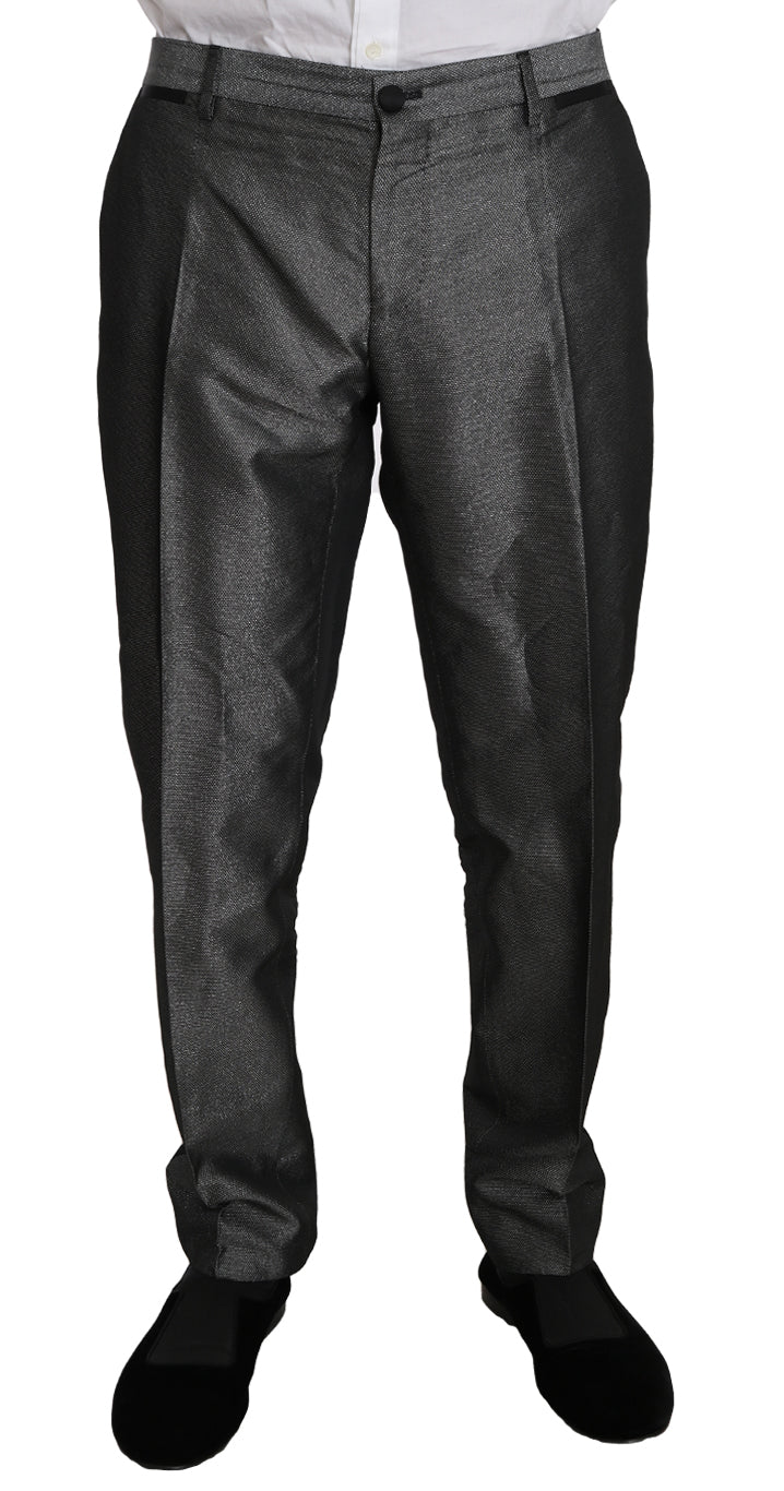 Dolce & Gabbana Elegant Gray Patterned Martini Suit - ACCEXO