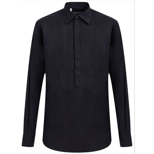 Dolce & Gabbana Navy Blue Cotton Shirt