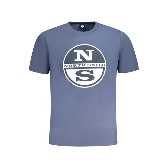 North Sails Blue Cotton Men T-Shirt