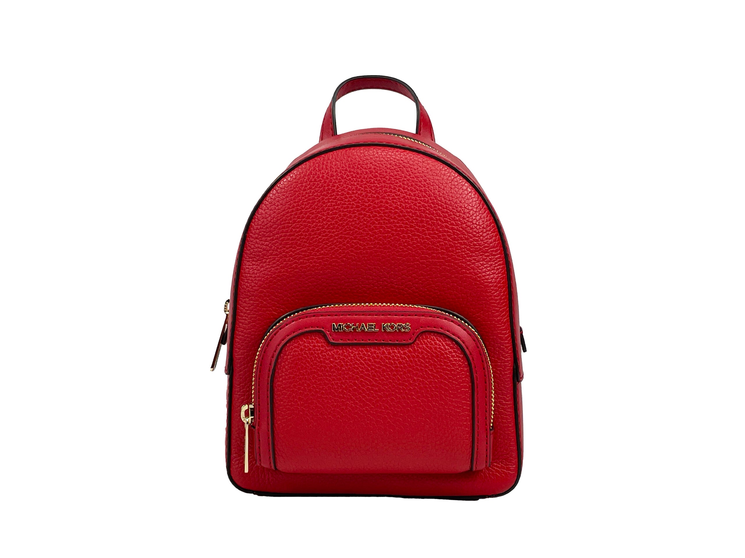 Michael Kors Jaycee Mini XS Leather Zip Pocket Backpack Red - ACCEXO