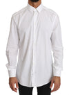 Dolce & Gabbana Elegant Slim Fit Dress Shirt in Pure White