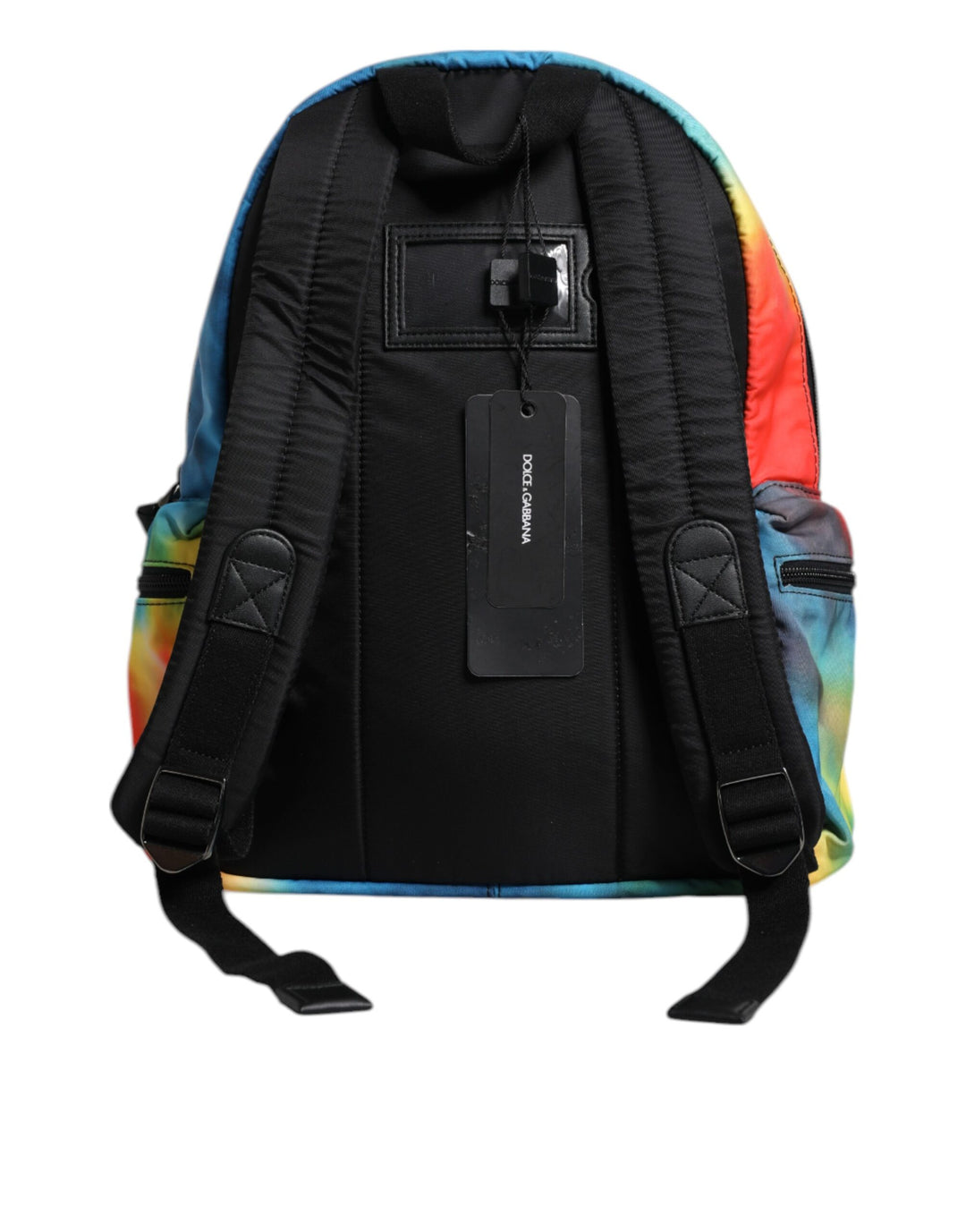 Dolce & Gabbana Multicolor Tie Dye Nylon Logo Print Kids Backpack Bag