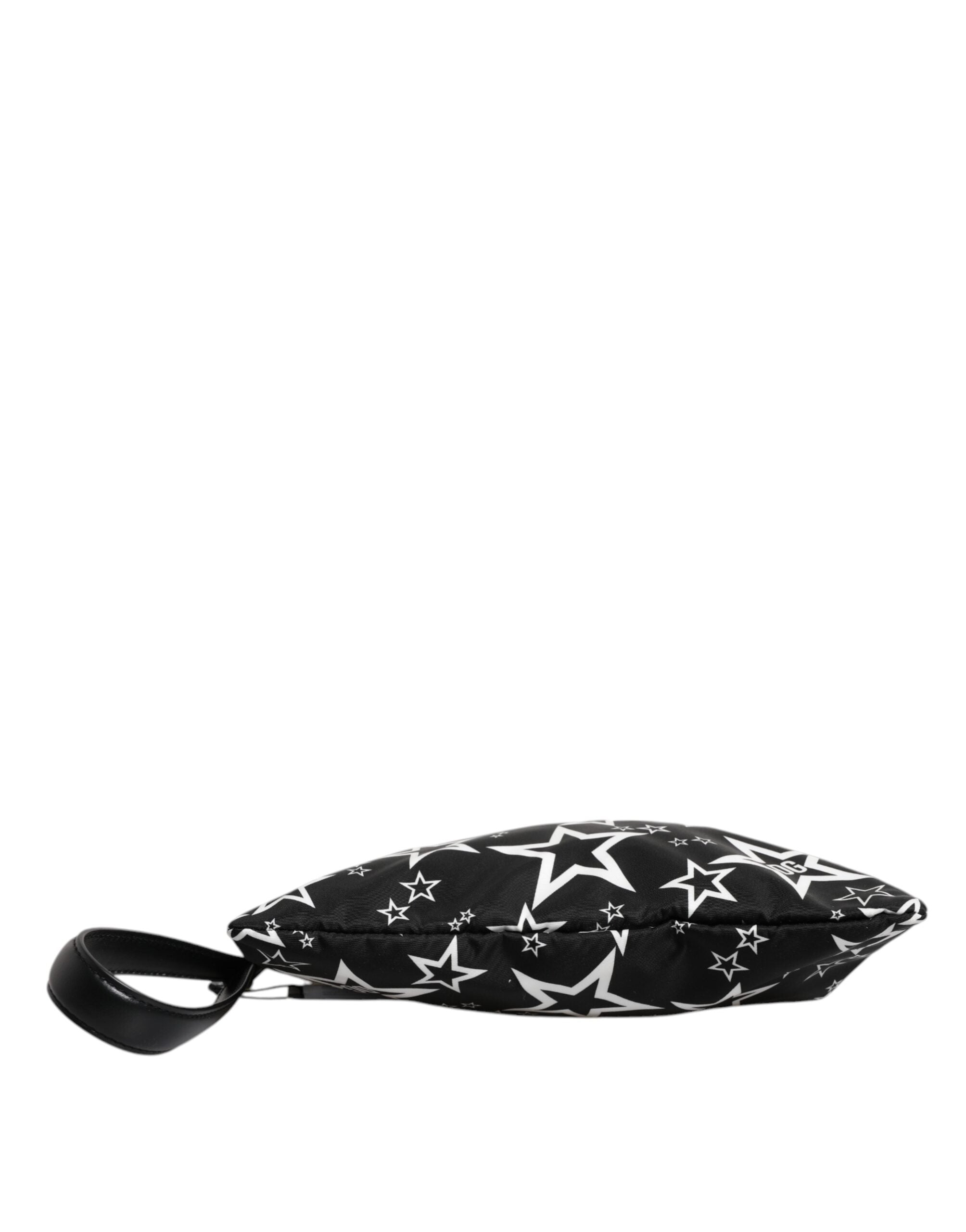 Dolce & Gabbana Black White Stars Pattern Clutch Pouch Bag - ACCEXO