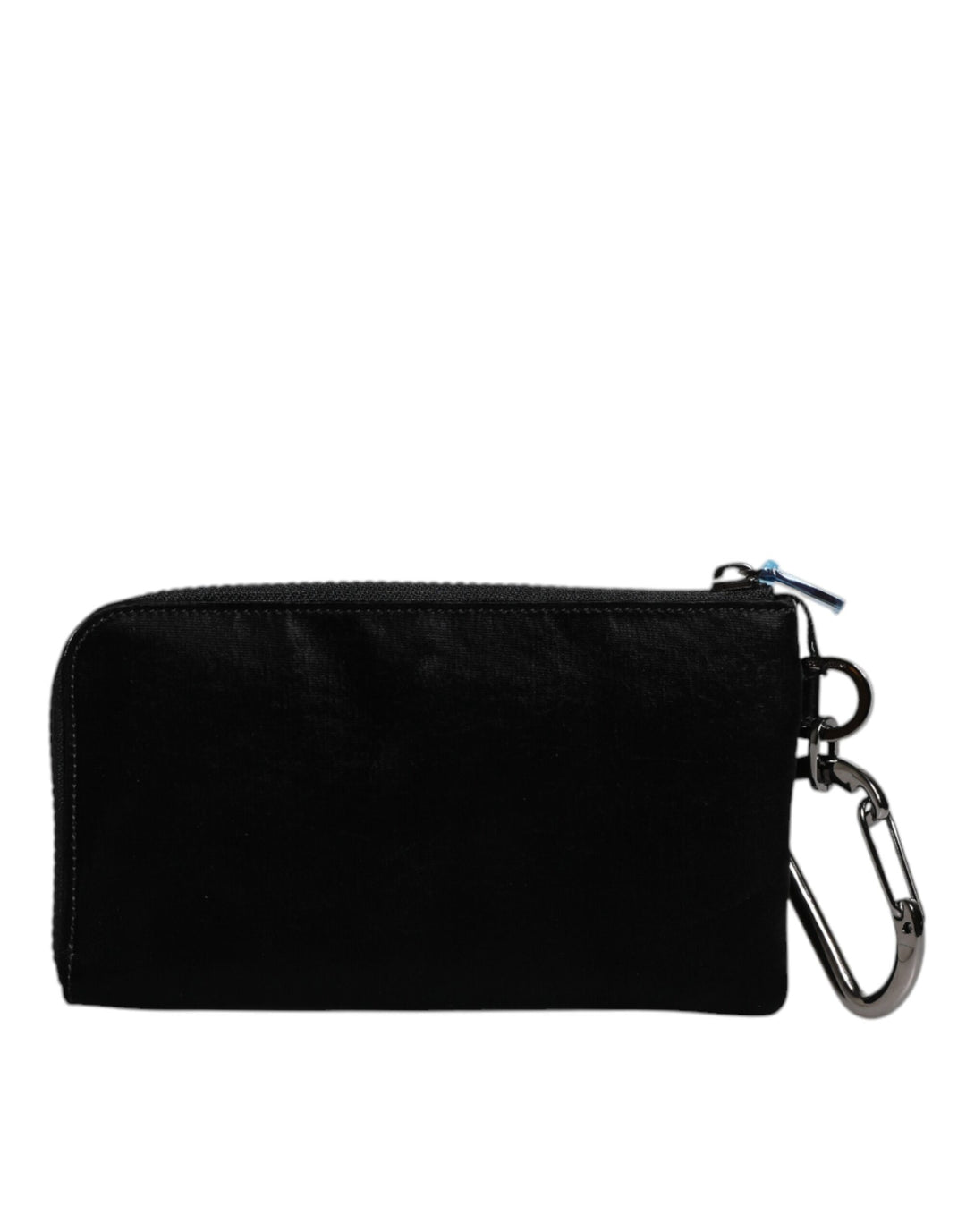 Dolce & Gabbana Black Nylon Logo Plaque Keyring Pouch Clutch Bag