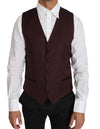 Dolce & Gabbana Elegant Purple Patterned Men's Formal Vest