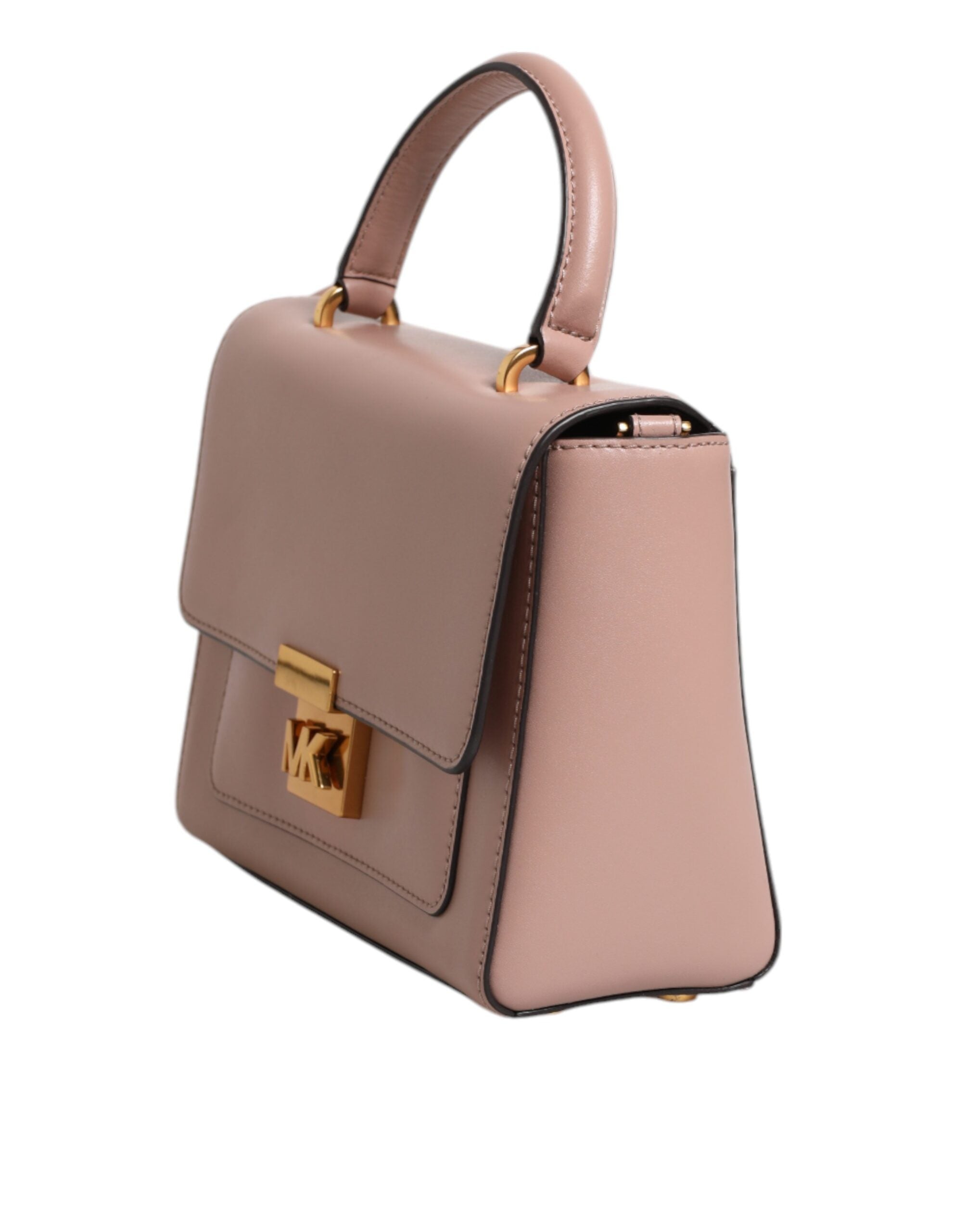 Michael Kors Pink Leather Logo Plaque Crossbody MINDY Satchel Bag - ACCEXO