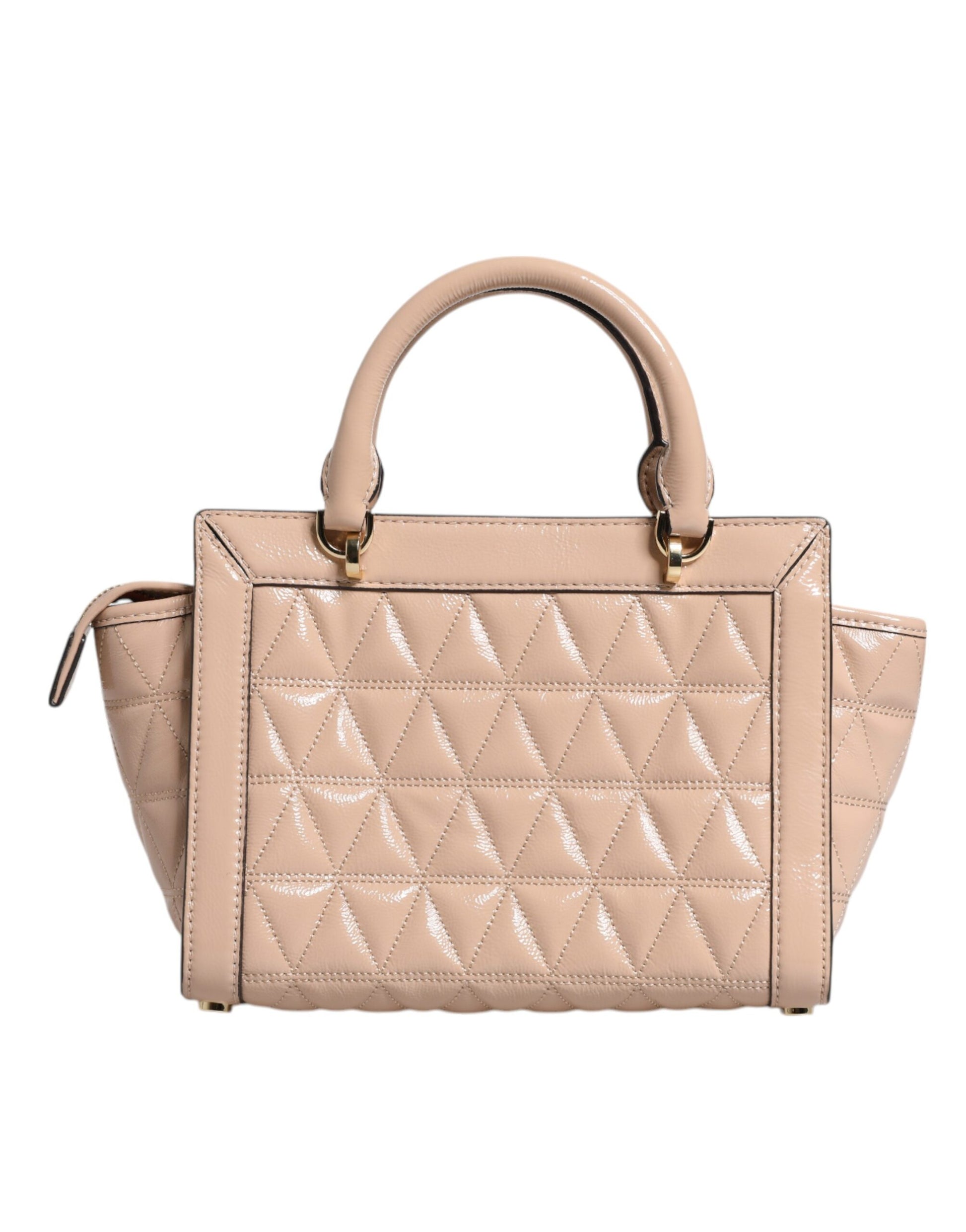 Michael Kors Peach Quilted Leather Logo Crossbody VIVIANNE Messenger Bag - ACCEXO