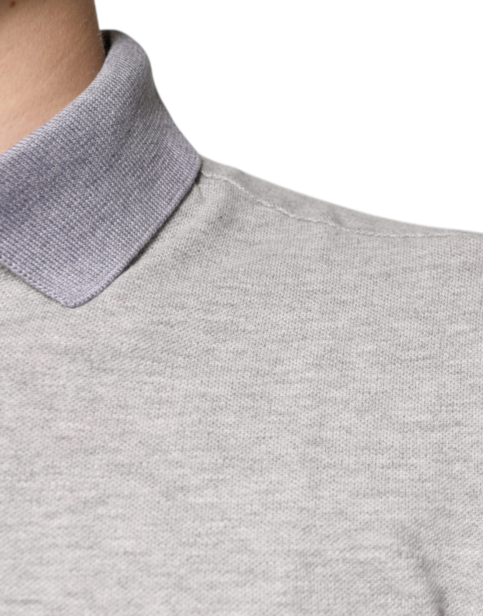 Dolce & Gabbana Gray Collared Short Sleeves Men Polo T-shirt - ACCEXO
