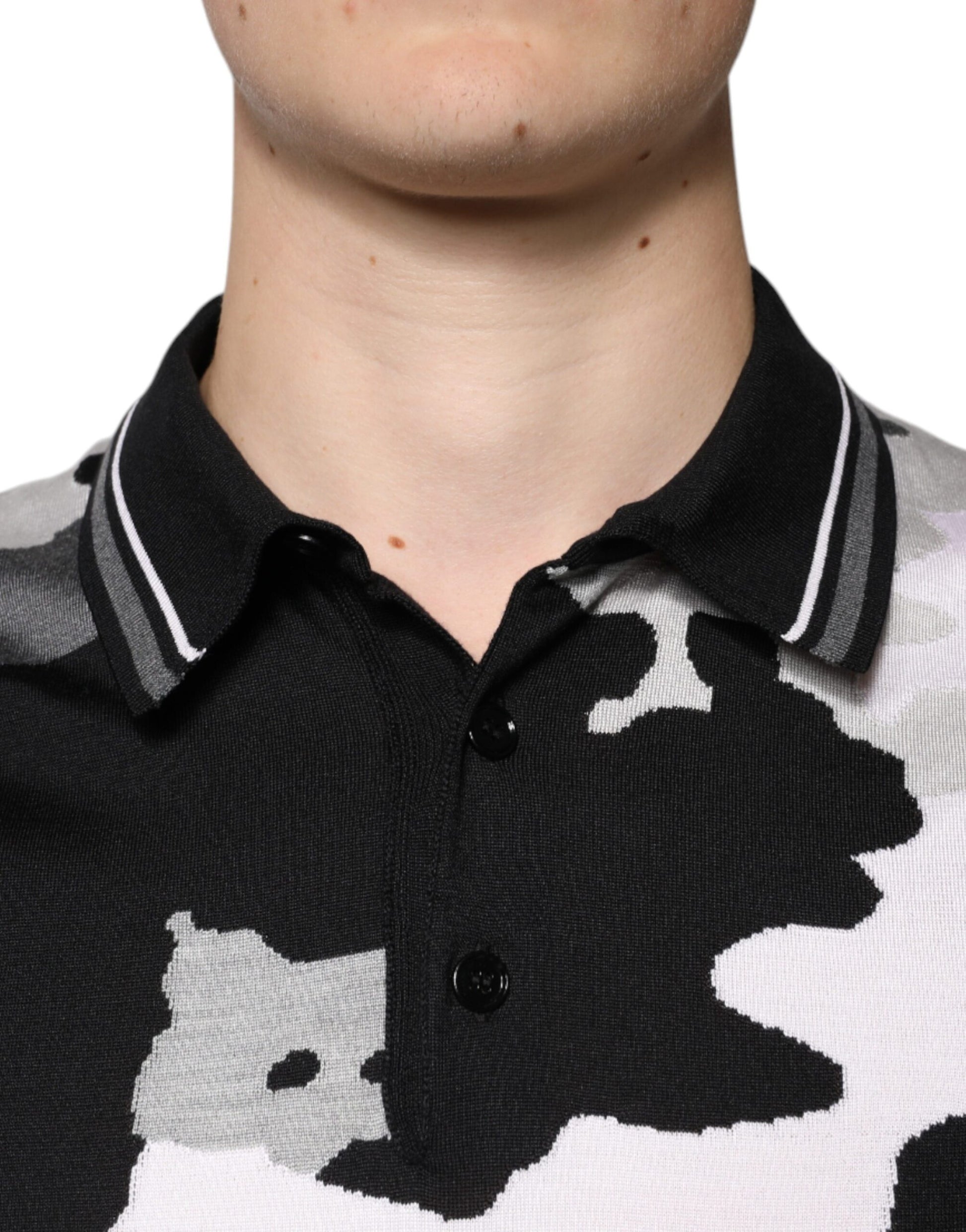 Dolce & Gabbana Multicolor Camouflage Collared Polo T-shirt - ACCEXO