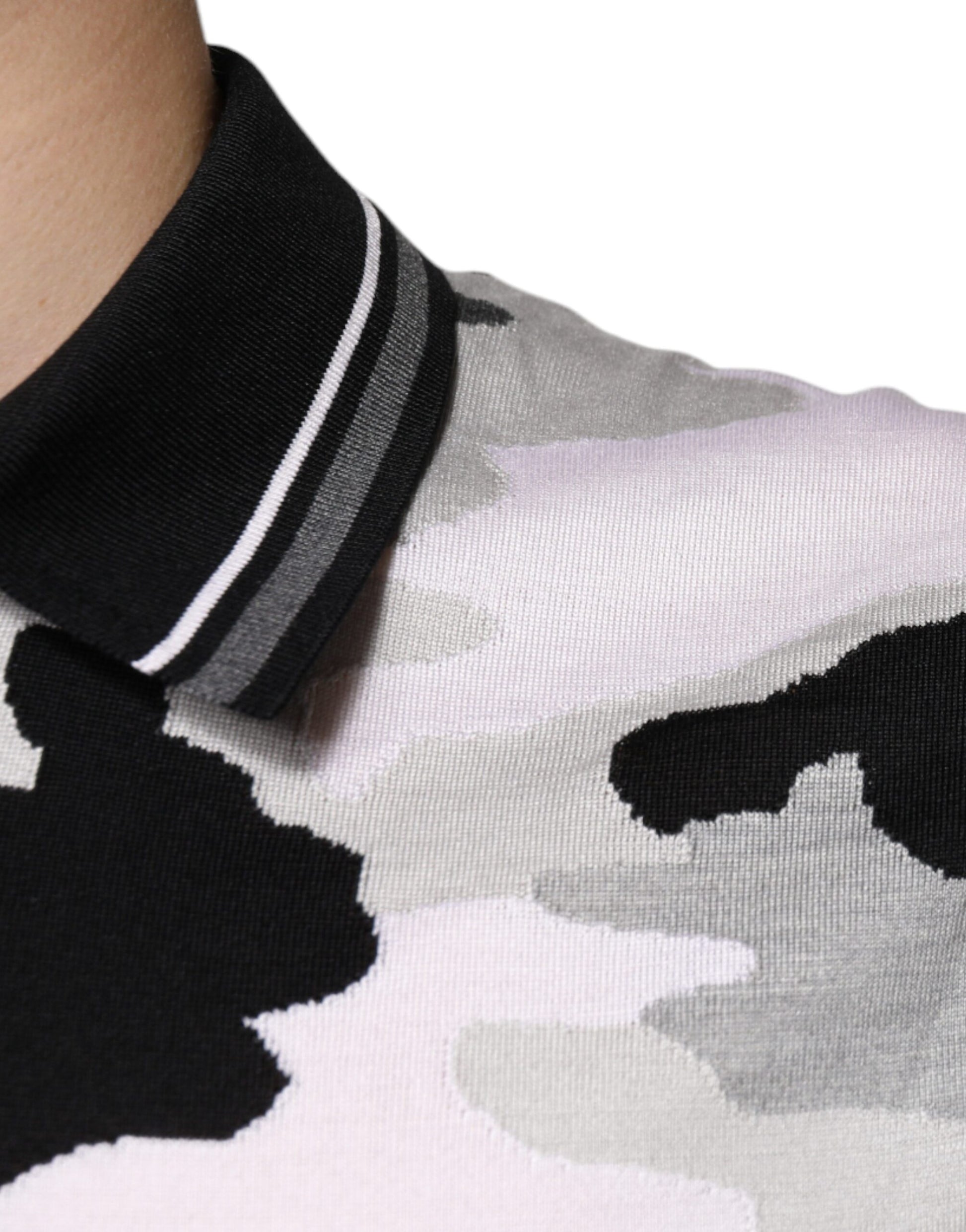 Dolce & Gabbana Multicolor Camouflage Collared Polo T-shirt - ACCEXO