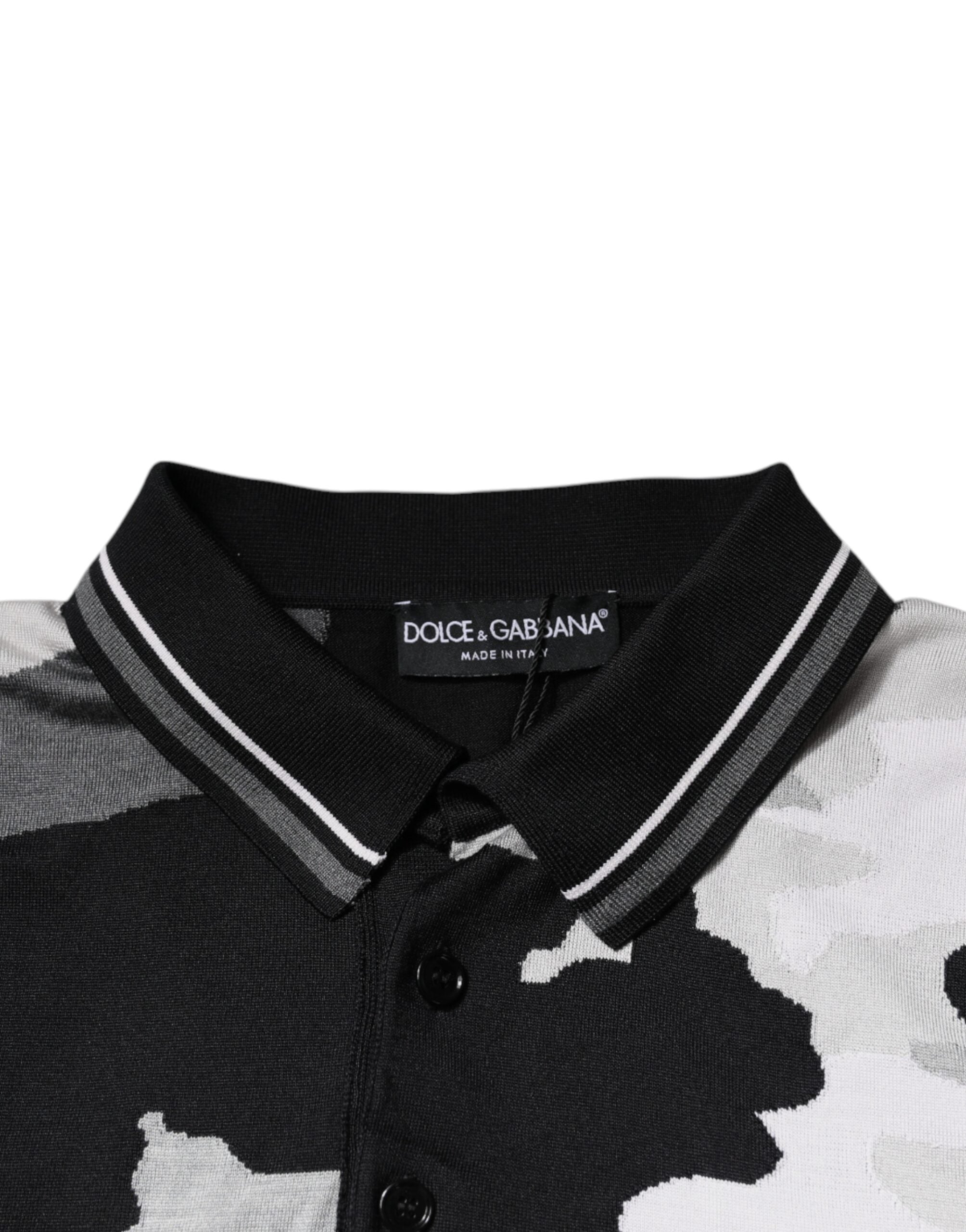 Dolce & Gabbana Multicolor Camouflage Collared Polo T-shirt - ACCEXO
