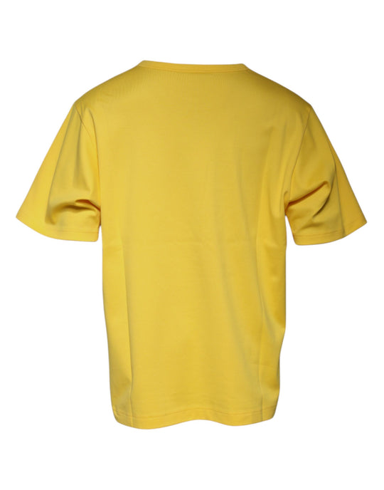 Dolce & Gabbana Yellow Crew Neck Short Sleeves T-shirt