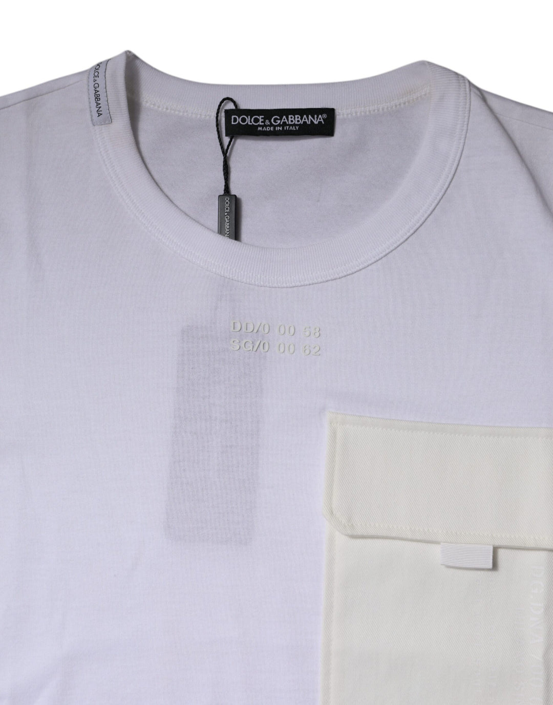 Dolce & Gabbana White Cotton Crew Neck Short Sleeves T-shirt