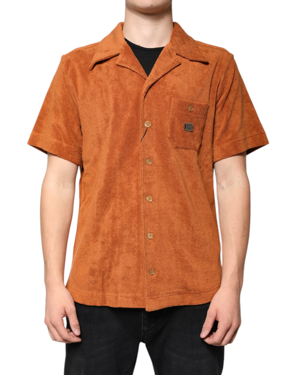 Dolce & Gabbana Hazel Cotton Velvet Button Down Collared Shirt