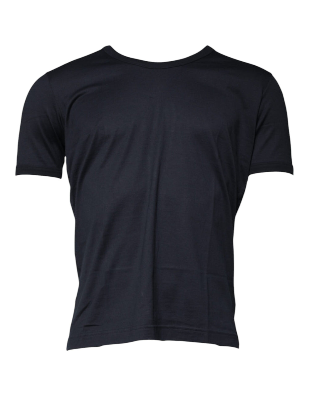 Dolce & Gabbana Black Cotton Crew Neck Short Sleeves T-shirt