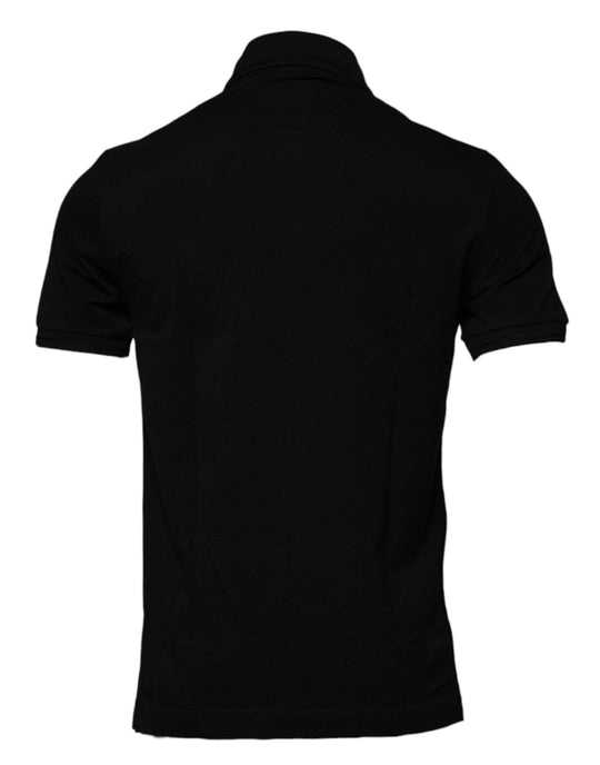 Dolce & Gabbana Black Collared Short Sleeves Polo T-shirt