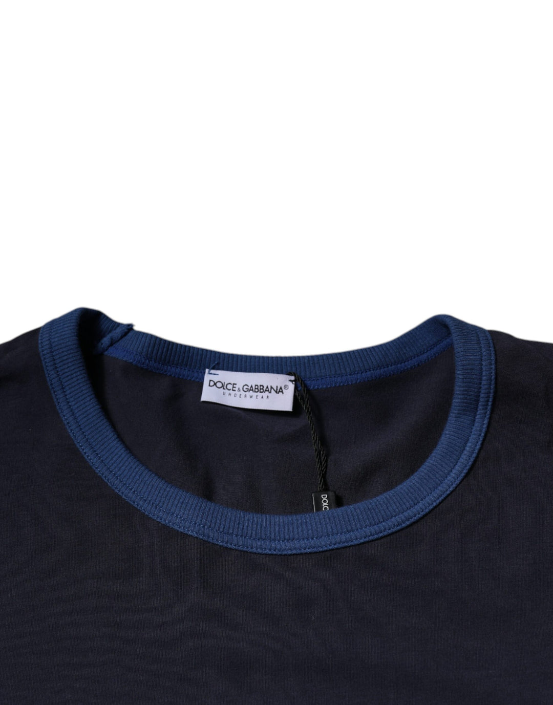 Dolce & Gabbana Blue Cotton Stretch Crewneck Underwear T-shirt