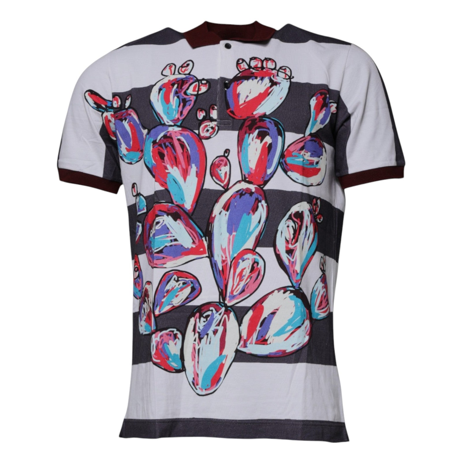 Dolce & Gabbana Multicolor Graphic Collared Polo T-shirt - ACCEXO