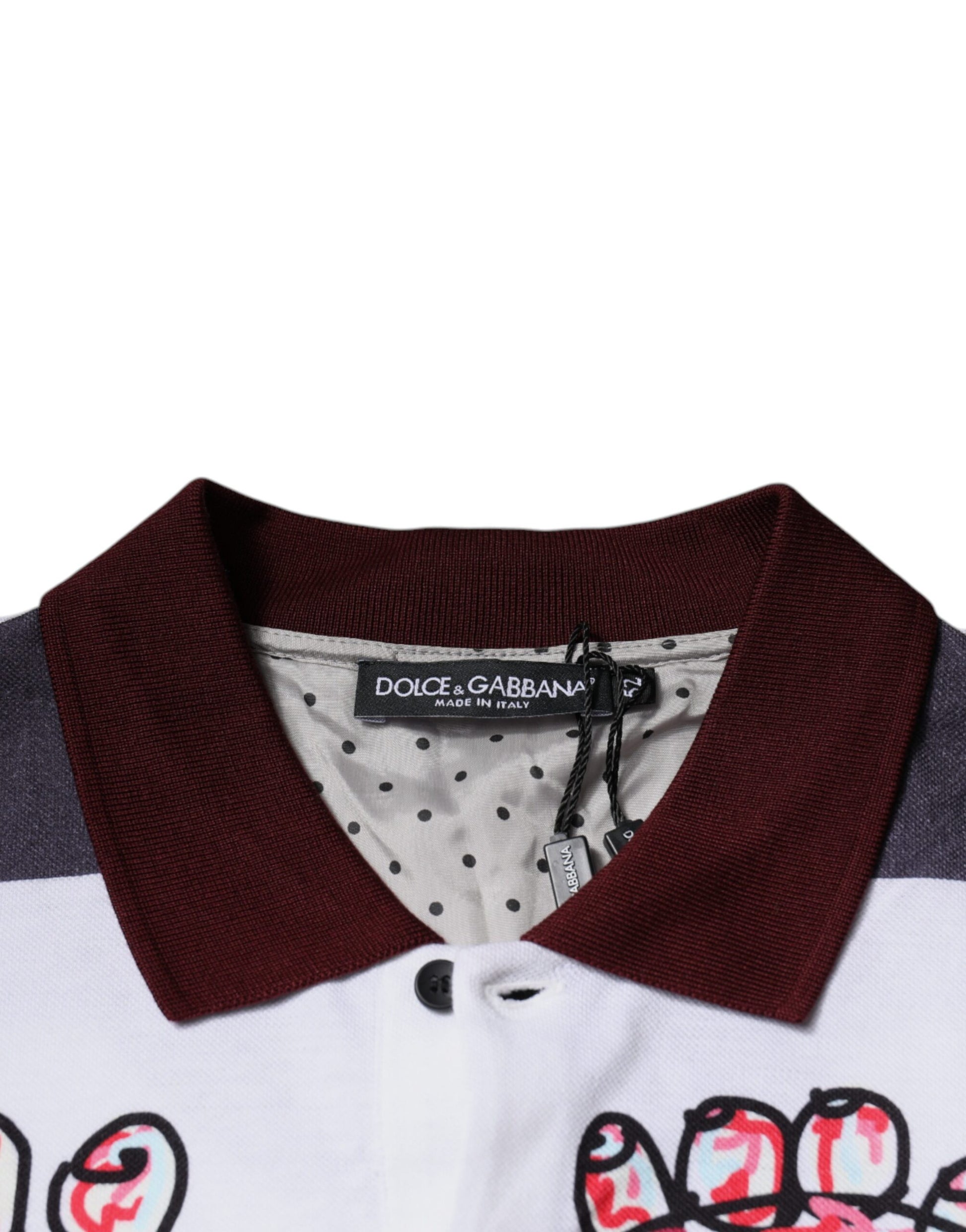 Dolce & Gabbana Multicolor Graphic Collared Polo T-shirt - ACCEXO
