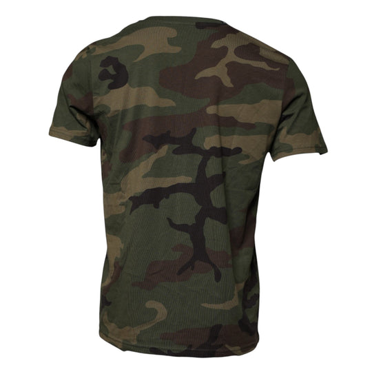 Dolce & Gabbana Multicolor Camouflage Cotton Crew Neck T-shirt