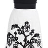 Elegant Floral Brocade High-Waist Skirt