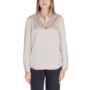 Vila Clothes Gold Polyester Shirt