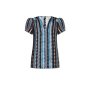 Rinascimento Turquoise Polyester Blouse