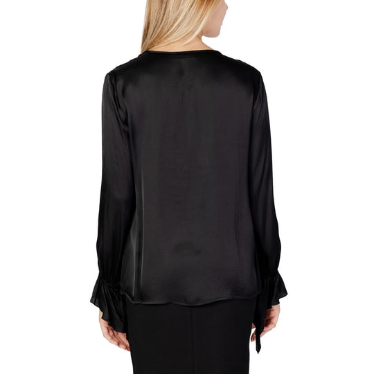 Sandro Ferrone Black Viscose Shirt